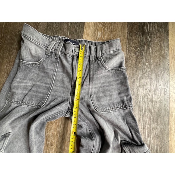 Aeropostale Cargo Pants Womens S Small Grey Excellent Mid Rise Wide Leg Utility - Picture 4 of 7